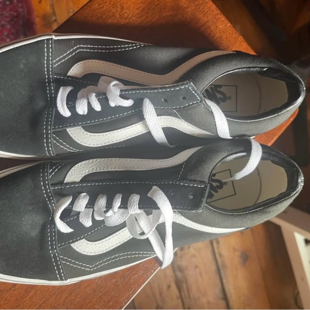 Vans Black and White Low-Top Sneakers